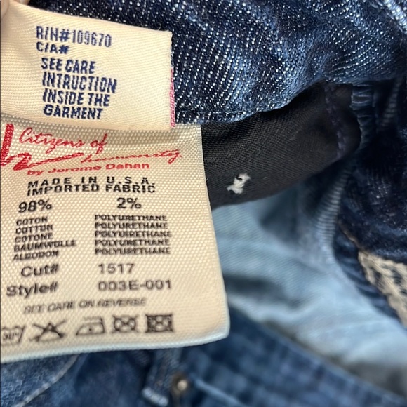 Citizens Of Humanity Faye # 003 Low Waist Full Leg Blue Jeans - Picture 13 of 14